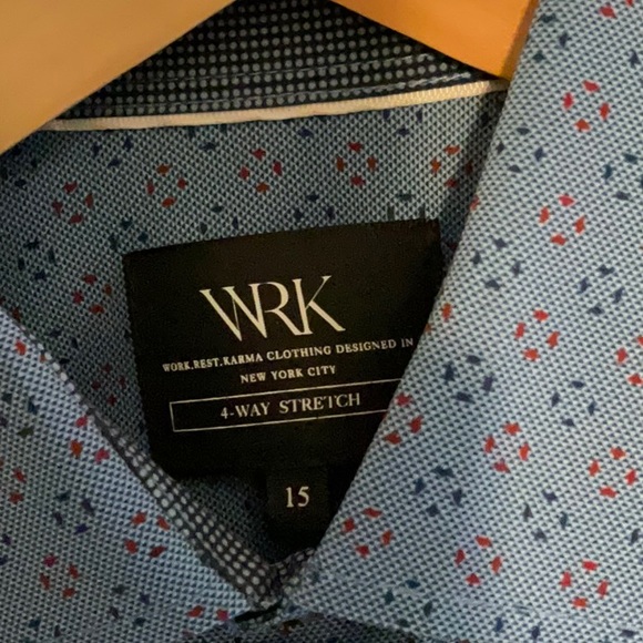 WRK 4-way stretch men’s shirt, dresses up or down! NWOT. - Picture 2 of 6